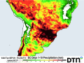 Scattered showers are forecast across central Brazil over the next seven days, enough to count as the start of the wet season. (DTN graphic)