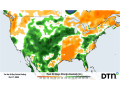 Over the past 30 days, above-average precipitation fell from Kansas into southern Wisconsin, leading to harvest setbacks early in the season. (DTN graphic)