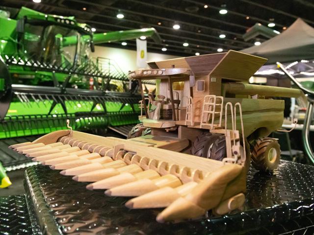 Aaron Zenner builds wooden models of ag machinery in his Minnesota shop. It started as a hobby, but now orders have overwhelmed him, and there&#039;s a long waiting list for the services of his small operation, Wooden Wheels LLC. (DTN/Progressive Farmer photo by Joel Reichenberger)