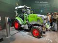 Fendt&#039;s e107 V Vario electric tractor&#039;s battery should last between four and seven hours. (DTN/Progressive Farmer photo by Joel Reichenberger)