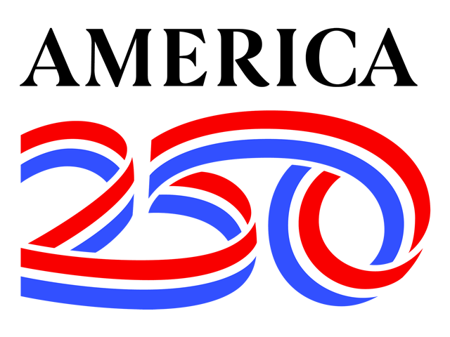 The U.S. celebrates its semiquincentennial this weekend. (America250 logo)