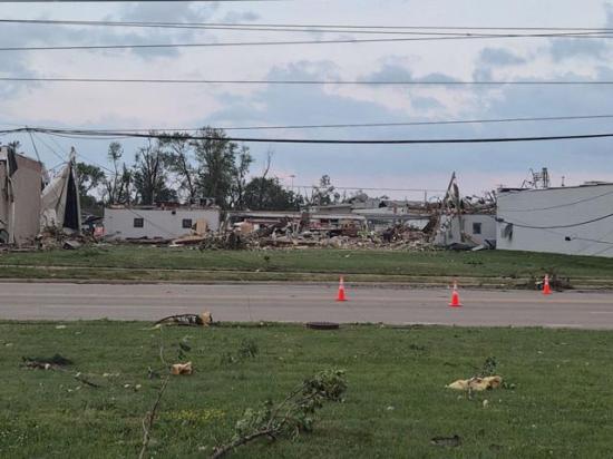 Scenes like this were common near Appleton and Menasha, Wisconsin, after a strong tornado tore through these areas Monday afternoon. (NWS image)