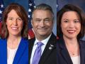 From left to right, Rep. Cindy Axne, an Iowa Democrat; Rep. Don Bacon, a Nebraska Republican; and Rep. Angie Craig, a Minnesota Democrat. All three are members of the House Agriculture Committee and in close re-election races this fall. (Official Congressional photos) 