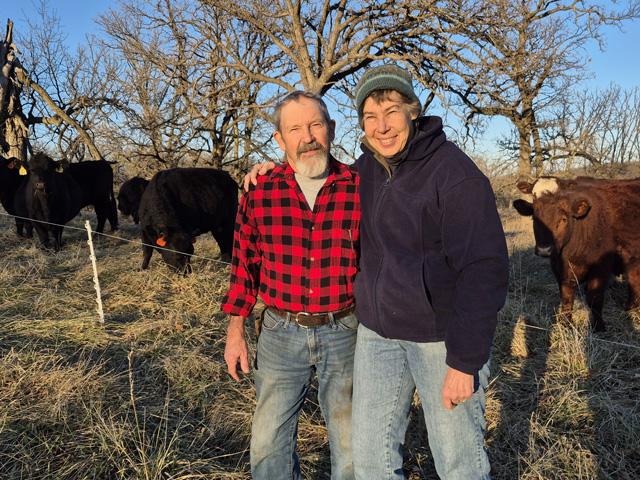 Barney Bahrenfuse and Suzanne Castello, who farm near Grinnell, Iowa, are recipients of Practical Farmers of Iowa's 2025 Sustainable Achievement Award. (Photo courtesy of Practical Farmers of Iowa)