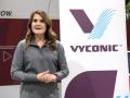 Kacy Perry, North American soybean business lead for Bayer, announced Vyconic, the industry&#039;s first trait stack in soybeans to confer tolerance to five different herbicides, during the 2025 Commodity Classic in Denver, Colorado. (DTN photo by Jason Jenkins)