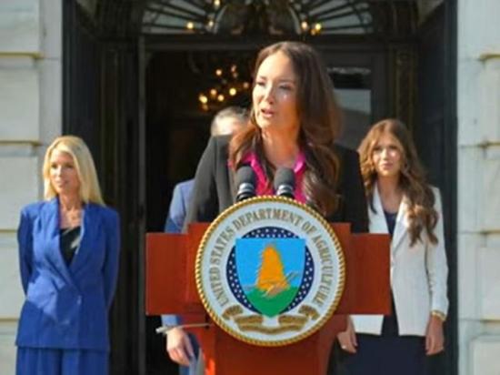 Agriculture Secretary Brooke Rollins releases details of a new "National Farm Security Action Plan" that will ban any new Chinese ownership of U.S. farmland and seek to potentially claw back ownership of some Chinese-based agribusinesses. Attorney General Pam Bondi, left, and Department of Homeland Security Secretary Kristi Noem were among Cabinet officials, governors and members of Congress who backed USDA&#039;s new effort. (Photo from USDA livestream)