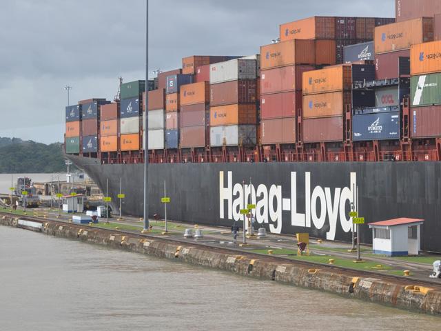 A container ship moving through the Gatun Locks at the Panama Canal. President-elect Donald Trump has increased his rhetoric about wanting the United States to regain control of the canal to protect the U.S. economy. (DTN file photo by Chris Clayton) 