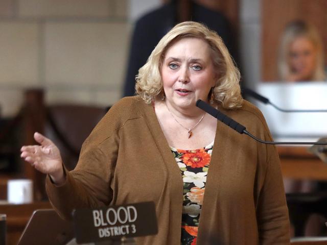 Nebraska state Sen. Carol Blood on Tuesday questioned whether the legislature should approve the reappointment of Nebraska Department of Environment and Energy Director Jim Macy. (Photo courtesy Nebraska Legislature)