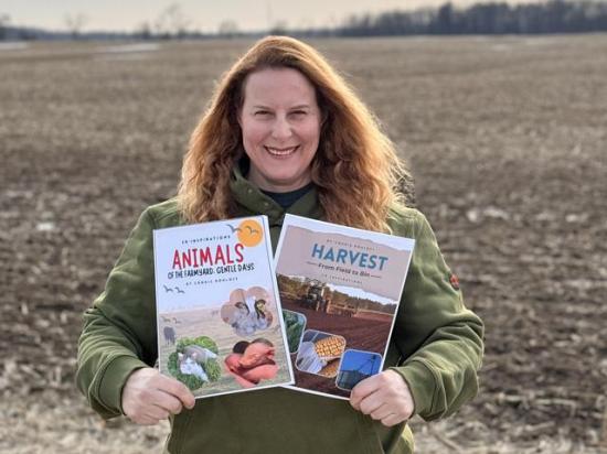 Transforming farm photos into coloring books is Connie Rohloff's latest creative way to tell agriculture's story. (Photo courtesy of Connie Rohloff)