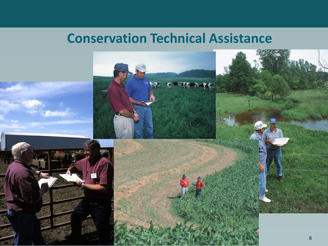 Conservation Technical Assistance (CTA) is considered the backbone of USDA&#039;s conservation programs, but USDA&#039;s budget proposal would dramatically cut technical assistance and NRCS staffing. Conservationists say without technical assistance farmers would be hard pressed to enroll in other NRCS programs. (Photo courtesy of USDA NRCS)