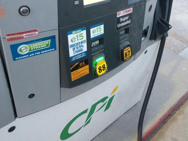 Consumers in California could save about 20 cents per gallon on gasoline if the state allows E15 sales. (Photo courtesy of the Nebraska Ethanol Board)