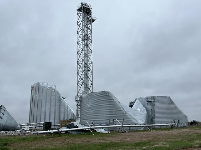 Producers who suffered losses of eligible harvested commodities while stored in on-farm structures in 2023 and/or 2024 due to a qualifying natural disaster event may be eligible for assistance through the On-Farm Stored Commodity Loss Program, which provides for up to $5 million to affected producers. (DTN file photo by Russ Quinn)