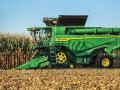 The Association of Equipment Manufacturer&#039;s August Ag Tractor and Combine Report shows positive sales results for two-drive, 100-plus-horsepower tractors and combines. Small tractor and four-wheel-drive tractor sales are down. (Photo courtesy of John Deere)