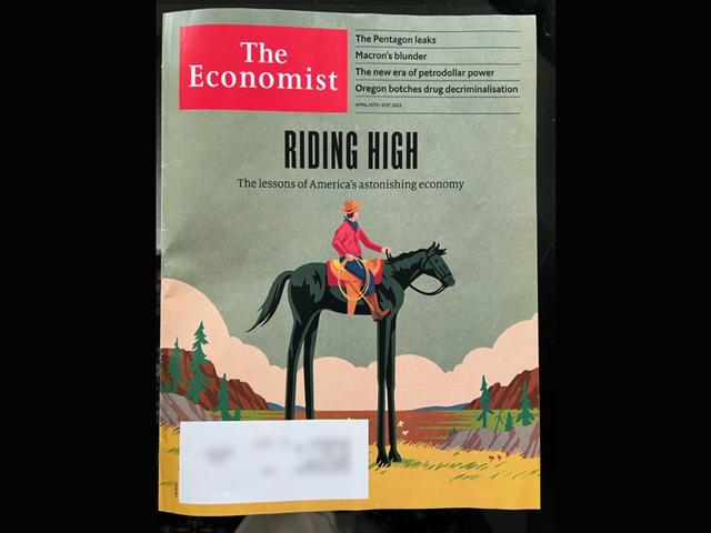 At a time when many Americans think their country is in decline, the Economist sees it Riding High. (DTN photo of the Economist cover)