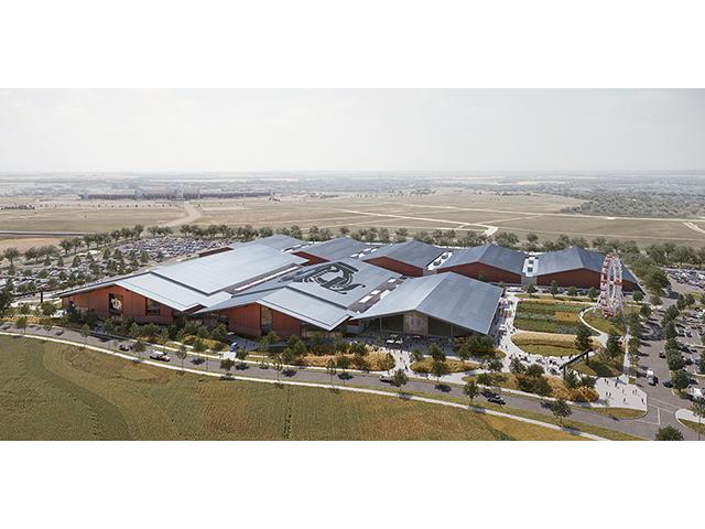 The new American Royal facility is expected to be complete enough by fall 2026 for livestock and horse events to take place. (Photo courtesy of American Royal)