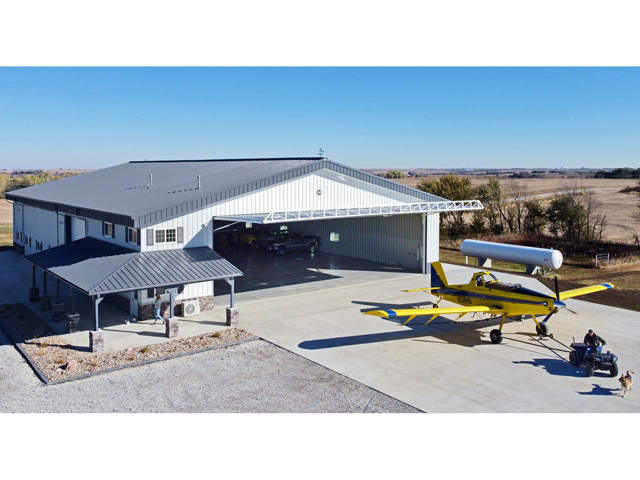 Glenn Heinen built his shop to service his farm equipment and to one day house the biggest plane that could use the aerial applicators runway. (DTN photo by Jim Patrico)