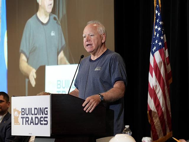 Minnesota Gov. Tim Walz spoke at a union event earlier in July. Walz has become a rising star among Democrats as a potential running mate for Vice President Kamala Harris. (Photo courtesy of Gov. Tim Walz Facebook page)