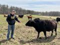 Jason Grostic&#039;s cows are tame and relaxed on his small Michigan farm. But after repeatedly testing his farm for PFAS chemicals in biosolids applied to his fields, state officials stopped Grostic from selling any meat or cattle from his farm. Feed grown on his farm is contaminated as well, and he&#039;s having to buy feed for the herd he can no longer sell. (DTN photo by Chris Clayton) 