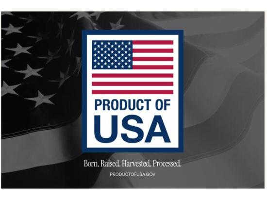 The Product of USA label applies to meat, poultry and processed egg products. For single-ingredient products, the animal must be born, raised, harvested and processed entirely within the United States, according to USDA. (Image from USDA website)