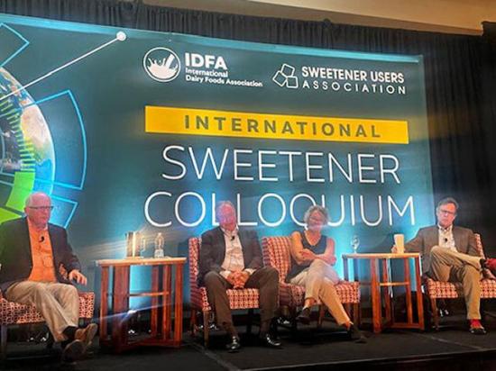 From left: Randy Green of Watson Green LLC moderates a panel on administration of the U.S. sugar program with Paul Farmer, president, CSC Sugar LLC; Barb Fecso, former branch chief, commodity analysis, Farm Service Agency; and Rob Johansson, director of economic and policy analysis for the American Sugar Alliance. (Photo by DTN Political Correspondent Jerry Hagstrom)