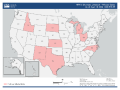 A map showing the states where USDA's National Veterinary Services Laboratory (NVSL) has confirmed H5N1 avian influenza in a dairy herd. (USDA map)