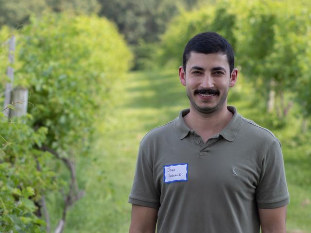 Jose Cesario Pinto was one of the attendees at the Practical Farmers of Iowa Beginning Farmer Business Workshop on Monday at the Cedar Ridge Distillery in Swisher, Iowa. (DTN file photo by Susan Payne)