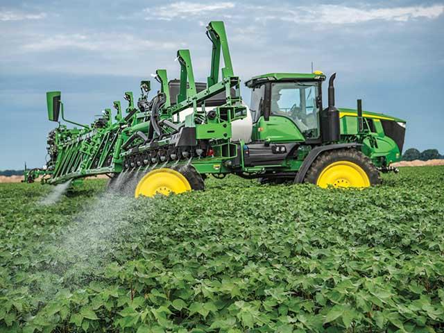 Deere is reporting year-over-year sales declines in the second quarter of its fiscal year and year-to-date. Deere also projects current tariffs may cost $500 million. (Photo courtesy of John Deere)