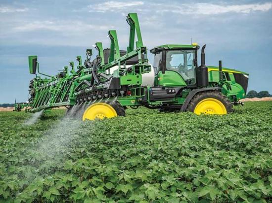 Deere is reporting year-over-year sales declines in the second quarter of its fiscal year and year-to-date. Deere also projects current tariffs may cost $500 million. (Photo courtesy of John Deere)