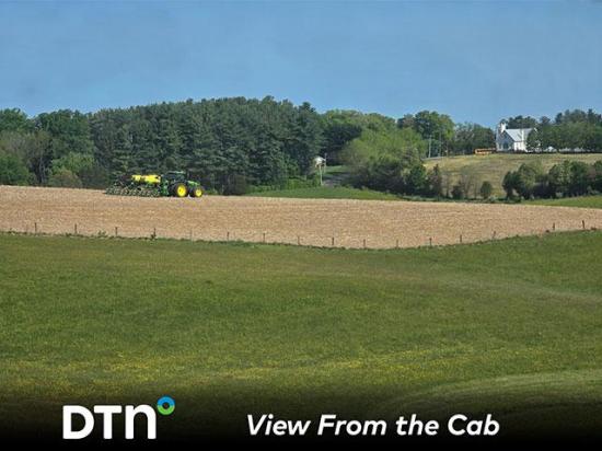 Planting is completed this week on Chris Weaver's farm near Finksburg, Maryland, where he utilizes no-till to conserve the undulating landscape. (Photo courtesy of Chris Weaver)