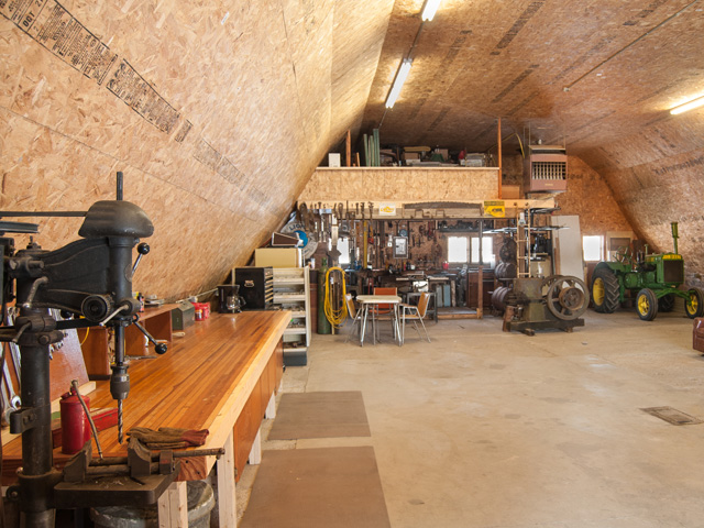 Five days after Larry Crowder purchased this old building, it fell. But a shared dream and skilled craftsmanship brought this old shop back to life. (DTN/Progressive Farmer photo by Rob Lagerstrom)