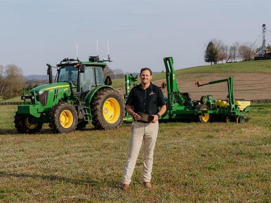 Quint Pottinger plans to plant 90% of his 2026 corn and soybean crops autonomously this year. The technologies to make that happen come from Sabanto Inc. and Precision Planting. (Photo courtesy of Leah Pottinger)