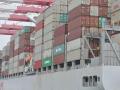 A container ship loaded and preparing to leave the Port of Long Beach, California. Agricultural export sales to China are down 55% through May 2025 and China has yet to buy any soybeans for the upcoming marketing year. The Treasury Secretary indicated a trade deal with China remains elusive. (DTN file photo by Chris Clayton)
