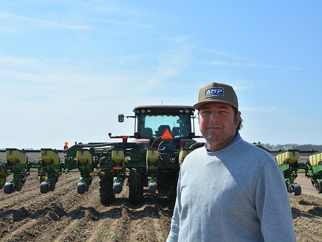 Nathan Reed, a farmer in northeast Arkansas, is president of the National Cotton Council this year. He champions the Buy American Cotton Act as an opportunity to help spur demand for U.S. cotton. This year, however, Reed will plant more corn on his farm to help reduce his crop losses. (DTN photo by Chris Clayton)  