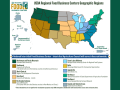 Created with funding under the American Rescue Plan, USDA under the Biden administration launched 12 Regional Food Business Centers two years ago with plans to offer technical assistance and grants to small- and mid-sized farms and food businesses. USDA is now ending those centers. (Map/graphic from USDA website)