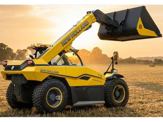 New Holland's Advanced Hybrid Telehandler prototype has been recognized with one of the design industry's most important global prizes -- an iF Design Award. (Photo courtesy of New Holland)