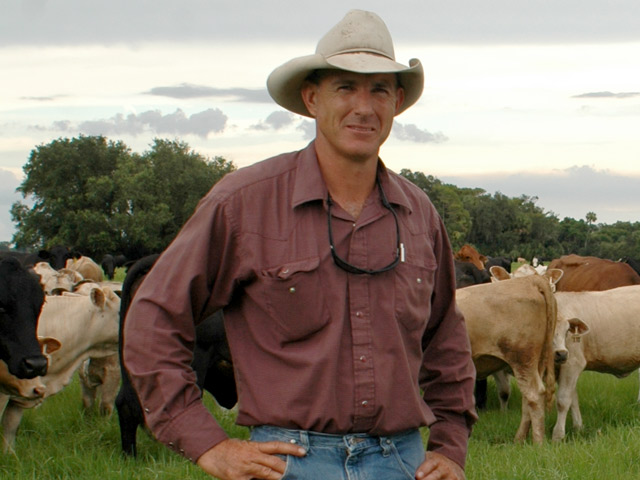Henry Kempfer markets cattle through Florida Heritage Beef, created when area ranchers started grouping calves together for sale. (DTN/Progressive Farmer image by Becky Mills)