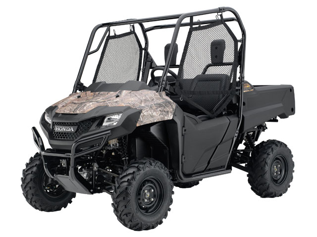 The new Pioneer 700 will be available in three colors: red, olive and Honda Phantom Camo. (Photo Courtesy Honda)