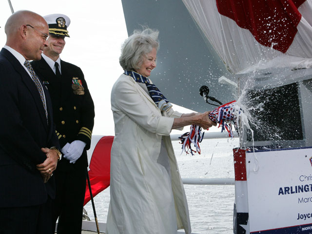 When a ship is christened, it receives a name and sets out on the high seas. Rechristening or renaming of certain meat cuts may simply have confused consumers. (Photo courtesy of Northrop Grumman Shipbuilding/Released)