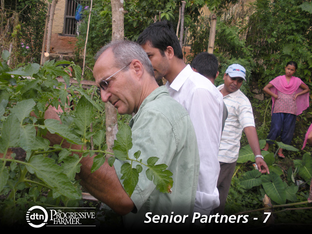 Vermont farmer Howard Prussack&#039;s first overseas advisory experience was training vegetable growers in Nepal. "It was a highlight of my life," said Prussack. He has participated in three other Farmer-to-Farmer trips. (Photo courtesy of Winrock International)