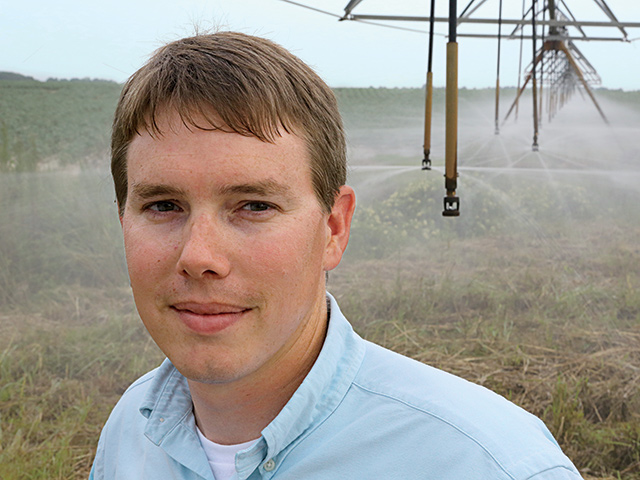 Installing a variable-rate irrigation system saves Preston Jimmerson enough money to pay for an extra irrigation pass every growing season. (Progressive Farmer photo by Bridget Besaw)