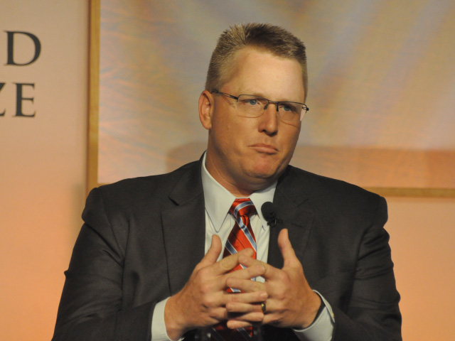 Cory Reed, a senior vice president of the Intelligent Solutions Group for Deere &amp; Co., talks about the opportunity in some developing countries to accelerate the adoption of machinery and precision equipment. (DTN photo by Chris Clayton)
