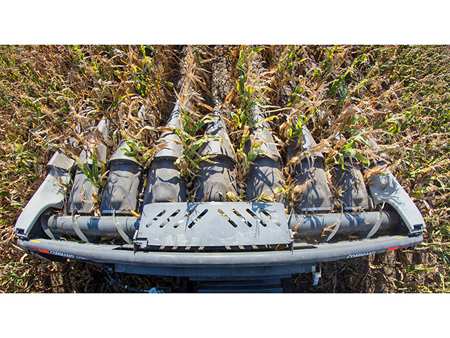 The new corn head fits Gleaner, Massey Ferguson and Challenger combines. (Progressive Farmer photo provided by the manufacturer)