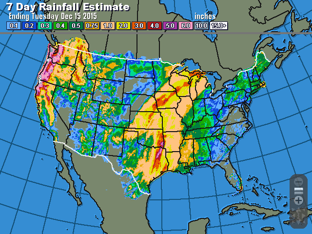 A slow-moving storm system dumped 5 to 6 inches across much of Iowa -- four to five times what the state normally sees in December -- this past weekend. (DTN graphic)