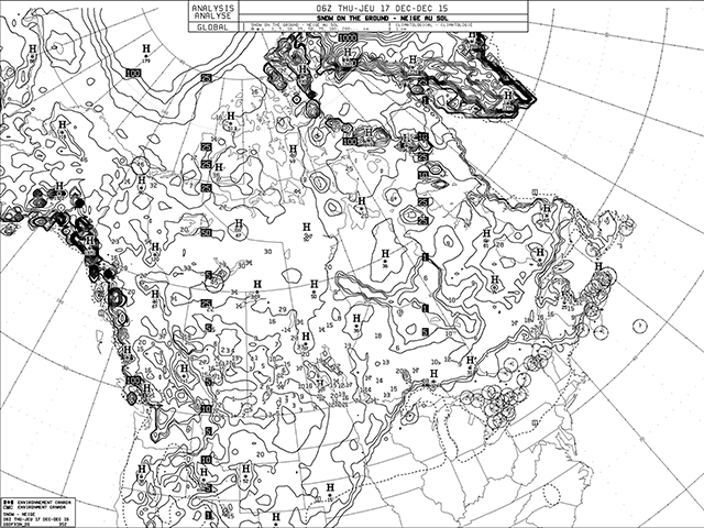 A more seasonable weather pattern has moved into Western Canada. (Graphic courtesy of Environment Canada)