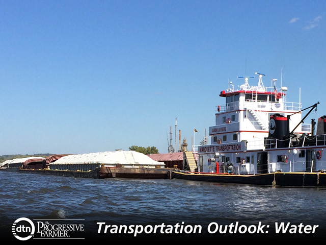 Farmers depend on the river system to help them get their products to market. Studies have shown barges are the most economical, efficient mode to transport soybeans to export terminals. (DTN photo by Mary Kennedy)