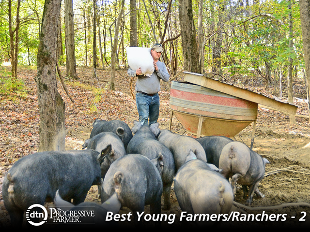 Andrew Crush raises heritage breed pigs that end up in high-end restaurants in Washington, D.C., and other East Coast cities. (DTN/The Progressive Farmer photo by Jim Patrico)