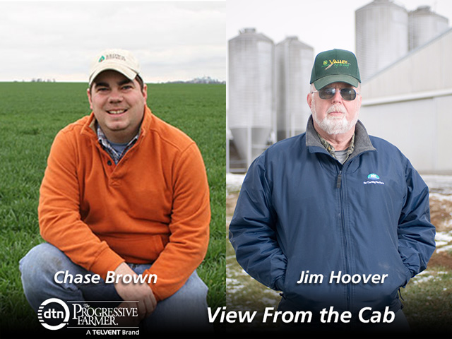This year&#039;s View From the Cab farmers are Chase Brown of Decatur, Illinois and Jim Hoover of Newport, Pennsylvania. (Brown photo by Pam Smith; Hoover photo by Edwin Remsberg)