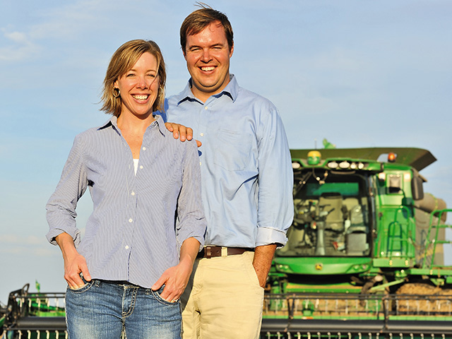 Stacie Koger, here with her brother, Jeremy Jack, is the chief financial officer of their Silent Shade Planting Co. operation. She is upgrading the farm&#039;s financial and data-collection systems. (Progressive Farmer photo by Jim Patrico)