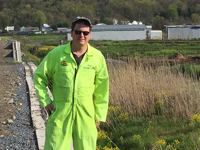 New York farmer Chris Pawelski wants a government agency to step in and protect a drainage ditch vital to his operation. (Photo courtesy of Chris Pawelski)