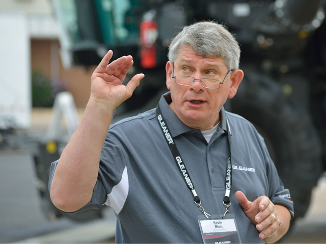 Kevin Bien was the Gleaner brand's most enthusiastic spokesman. He was part of AGCO from its beginning until his death on June 2. (DTN/The Progressive Farmer photo by Jim Patrico)